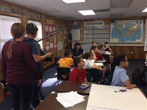 Students are interviewed by NBC education correspondent Rehema Ellis. 